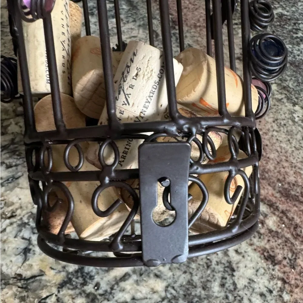 Wine cork cage wine bottle cork holder